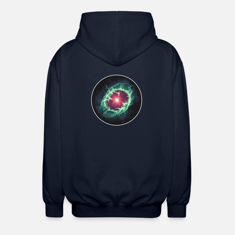 Astronomy Space Planetary Nebula Shell - Unisex Hooded Jacket - navy