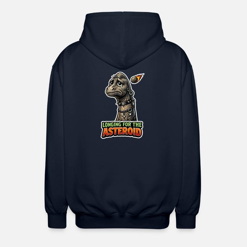 Dinosaure emo, Dino triste, Émotif - Veste à capuche unisexe - marine