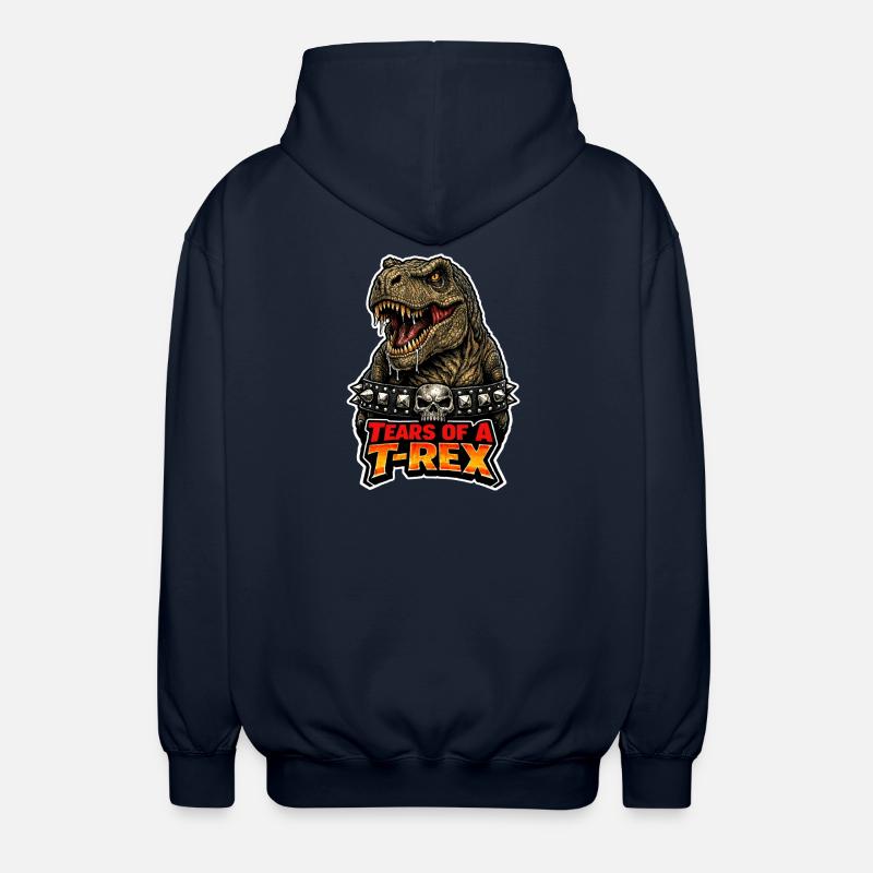 Dinosaure emo, Dino triste, Émotif - Veste à capuche unisexe - marine