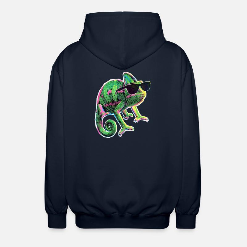 Lunettes de soleil caméléon - Veste à capuche unisexe - marine