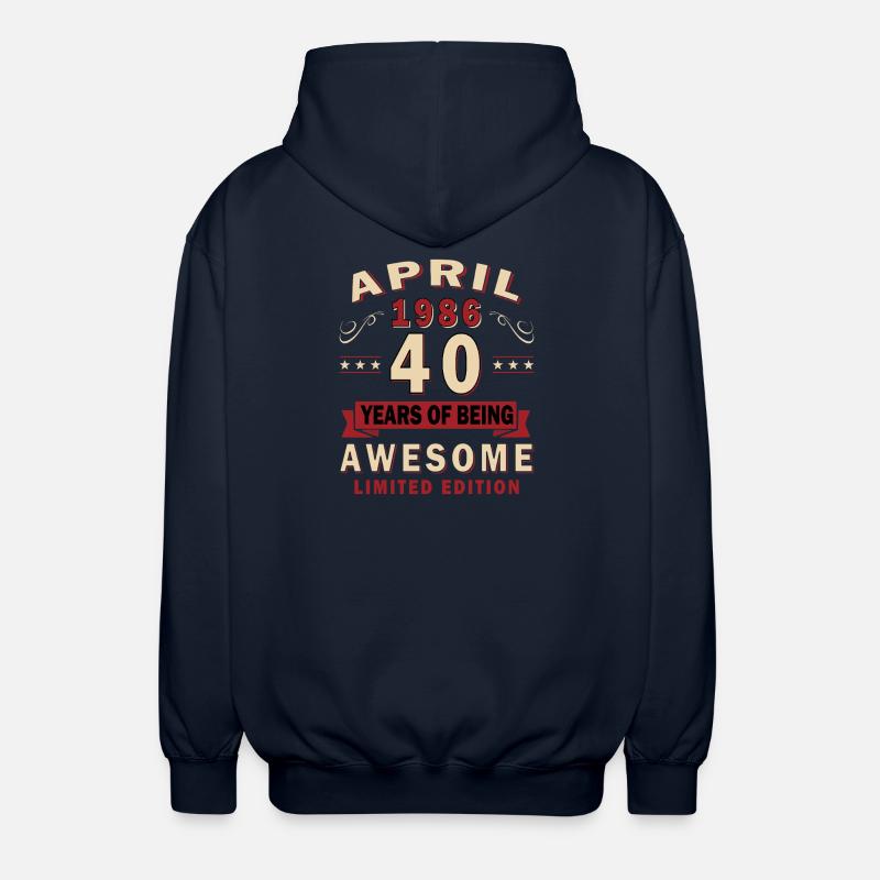 40 ans d’édition limitée incroyable - Veste à capuche unisexe - marine