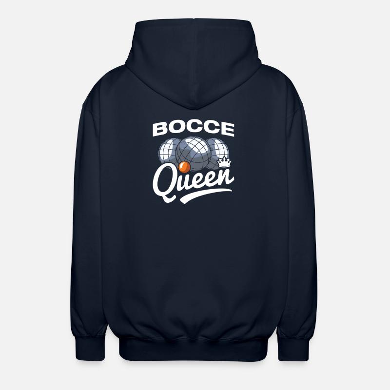 Joueuse de bocce Queen Petanque Boule - Veste à capuche unisexe - marine