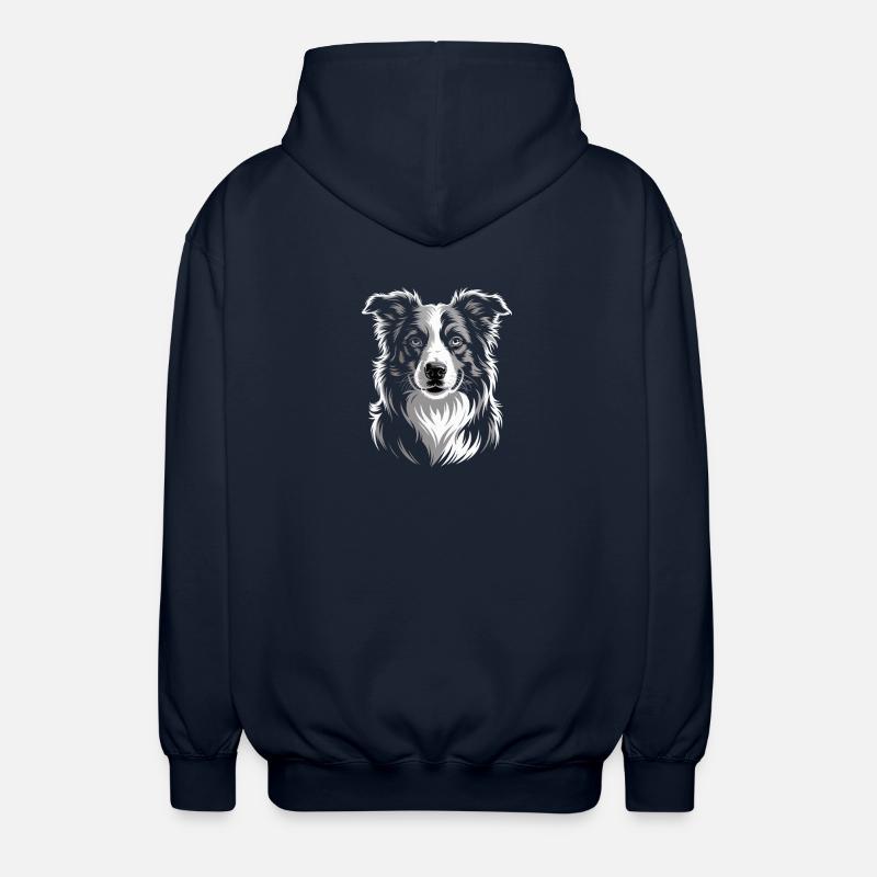 Boder Collie - Unisex Kapuzenjacke - Navy
