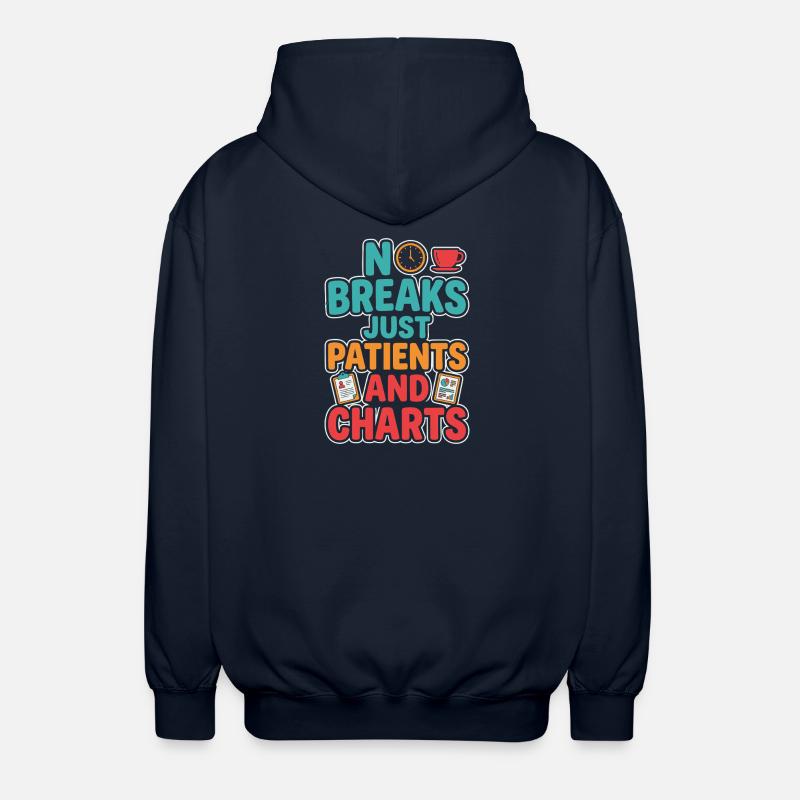 Night Shift Nurse, Tired - Unisex Hooded Jacket - navy