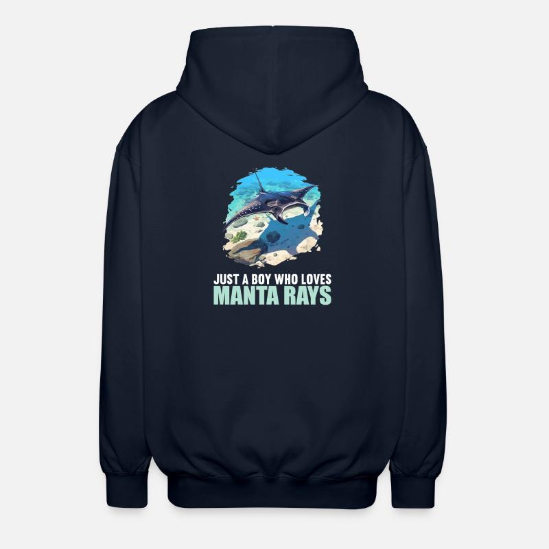 Rochen Mantarochen - Unisex Kapuzenjacke - Navy