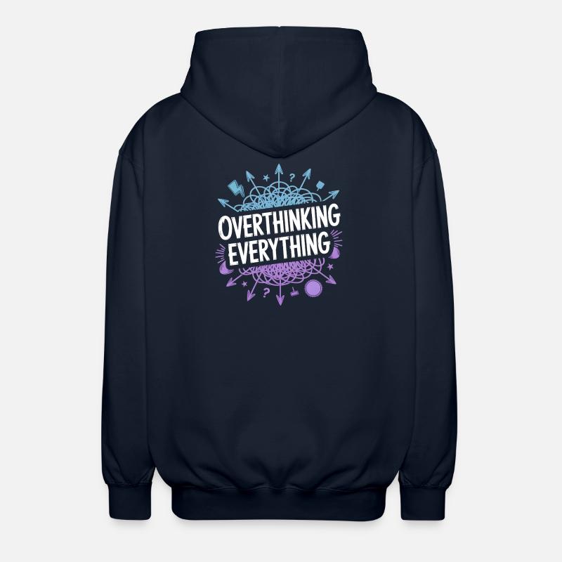 Overthinking Everything ADHS Chaos - Unisex Kapuzenjacke - Navy