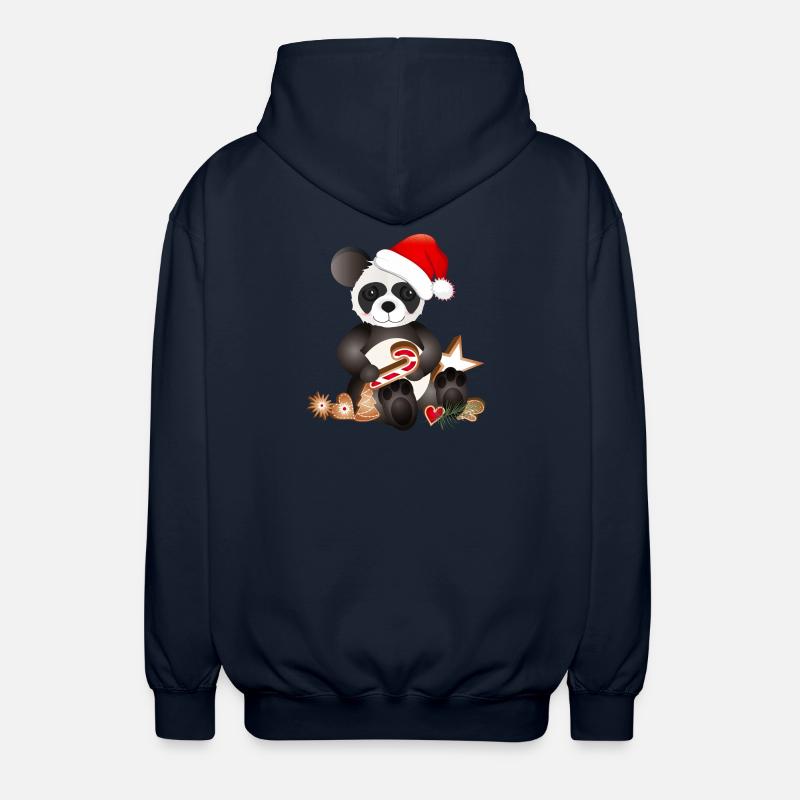 petit panda sucré pour Noël - Veste à capuche unisexe - marine