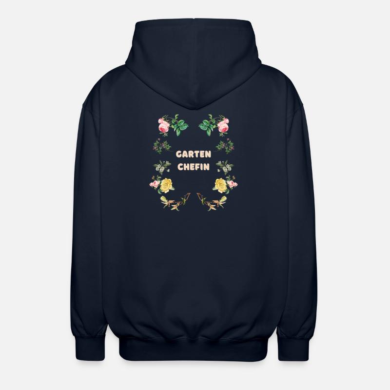 Garten Chefin Blumen Design - Unisex Kapuzenjacke - Navy