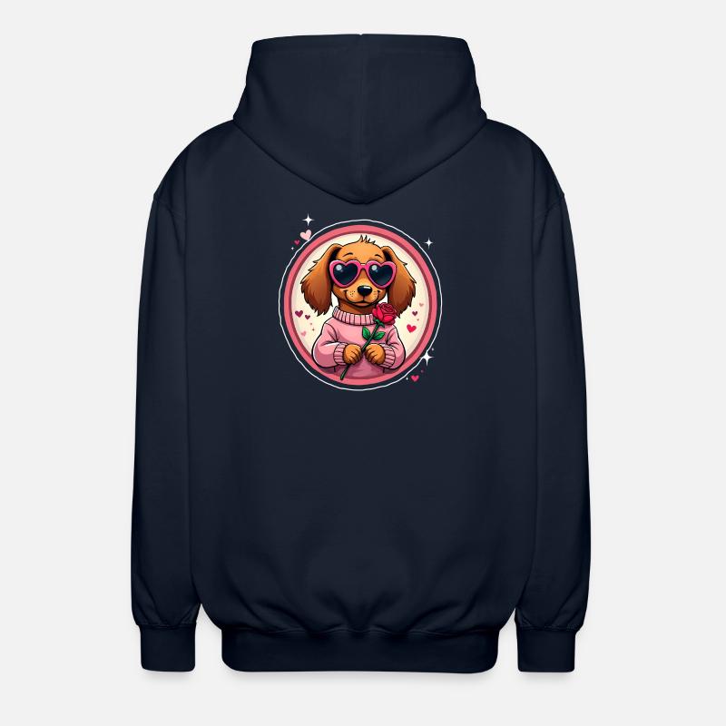 Dackel teckel teckel tekel - Veste à capuche unisexe - marine