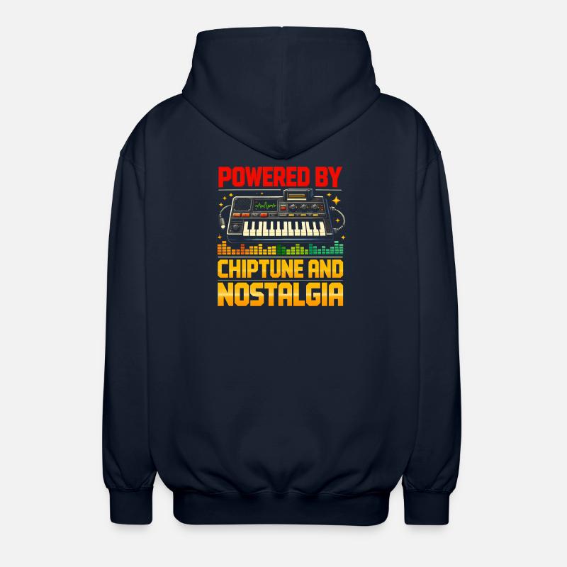 Propulsé par Chiptune | Nostalgie rétro - Veste à capuche unisexe - marine