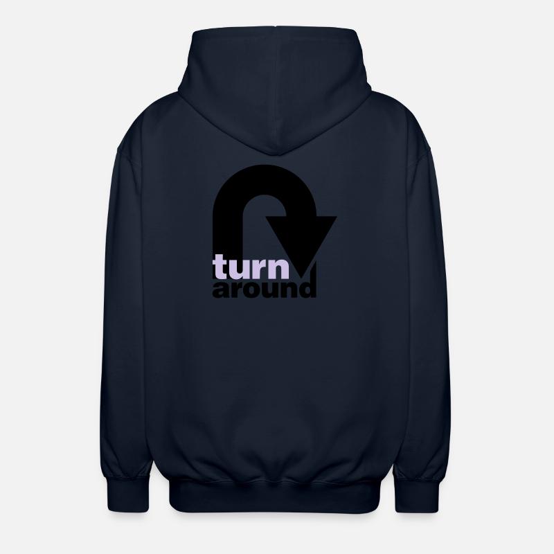 turn around - Unisex Kapuzenjacke - Navy