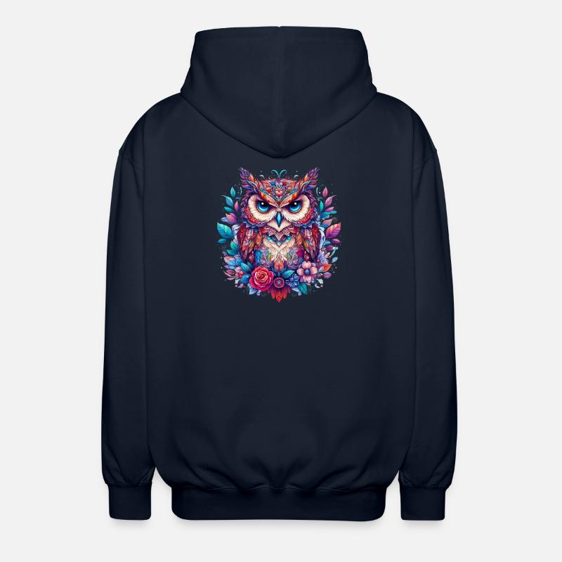 Eule - Unisex Kapuzenjacke - Navy
