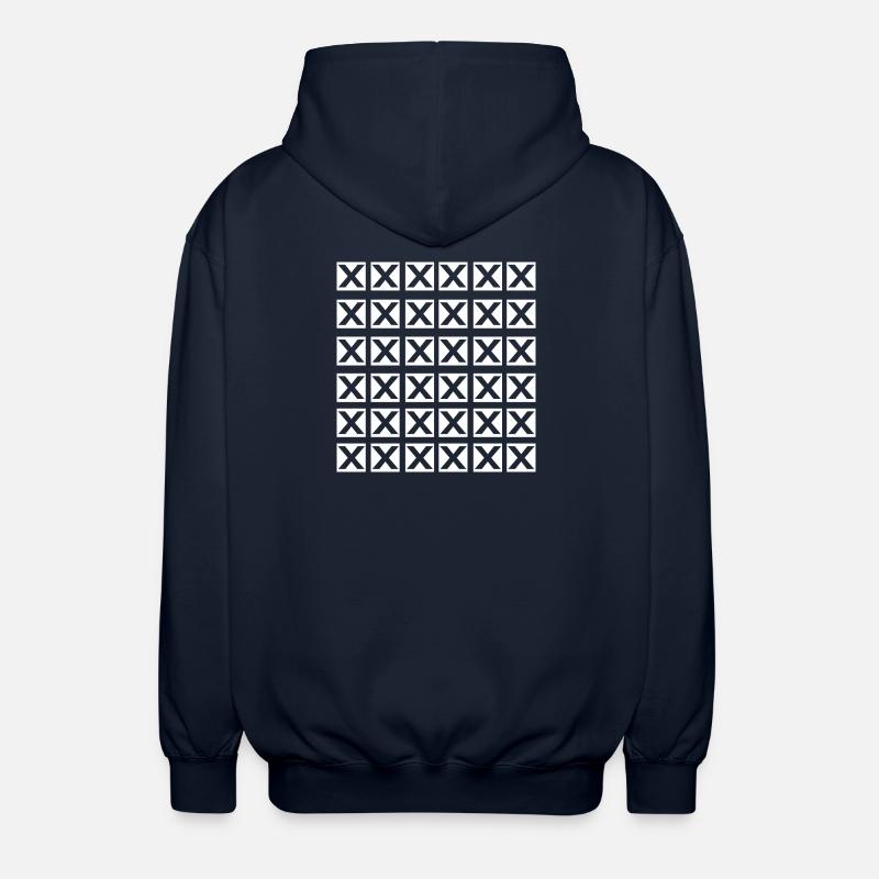 X grid cool design - Unisex Hooded Jacket - navy