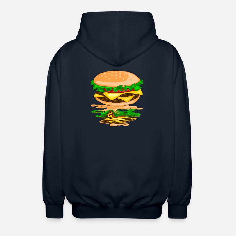 Hamburger mit einer Spiegelung - Unisex Kapuzenjacke - Navy