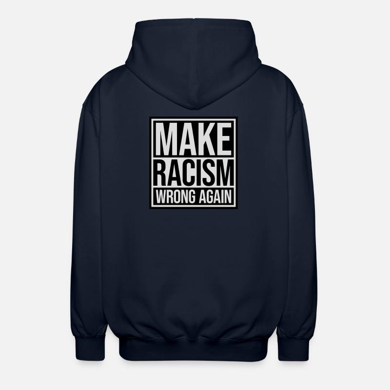 Rendre le racisme répréhensible - Veste à capuche unisexe - marine