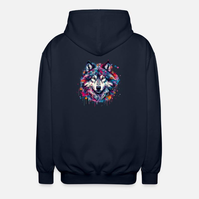 Wolf - Unisex Kapuzenjacke - Navy