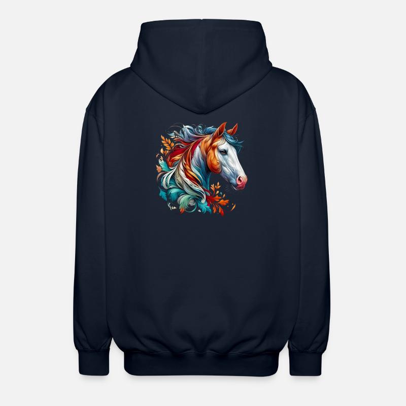 Cheval - Veste à capuche unisexe - marine