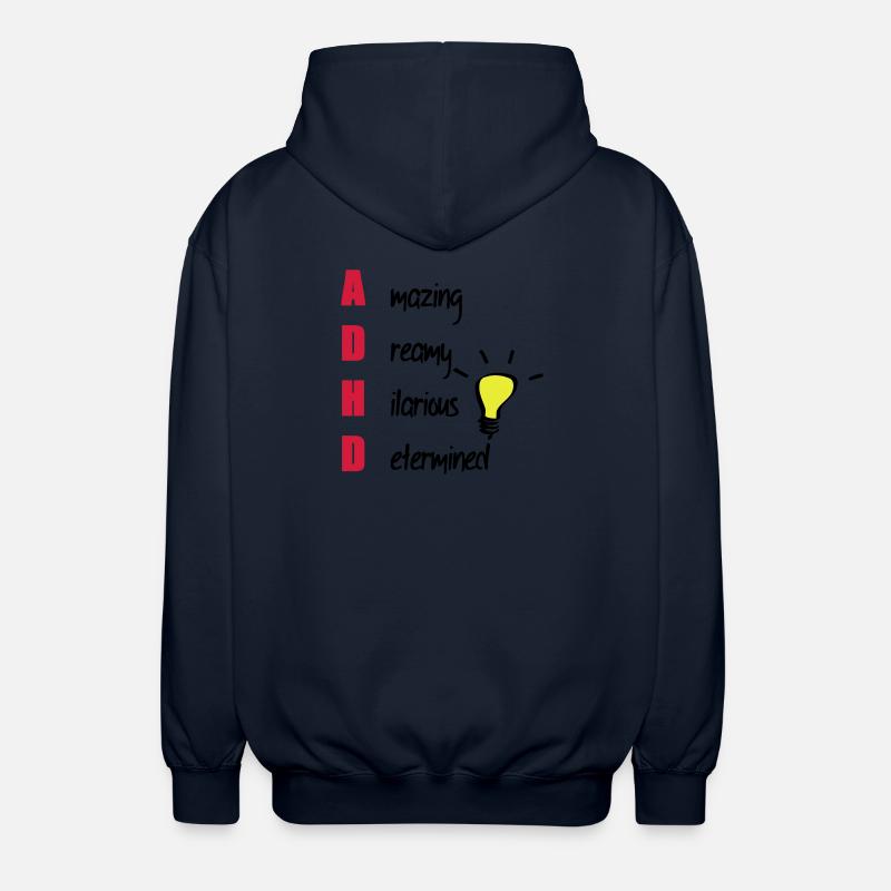 ADHD / ADHS Support Geschenk - Unisex Kapuzenjacke - Navy