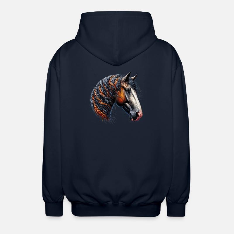 Cheval - Veste à capuche unisexe - marine