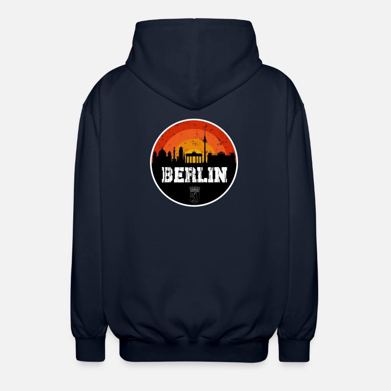 Berlin Skyline Original - Unisex Hooded Jacket - navy