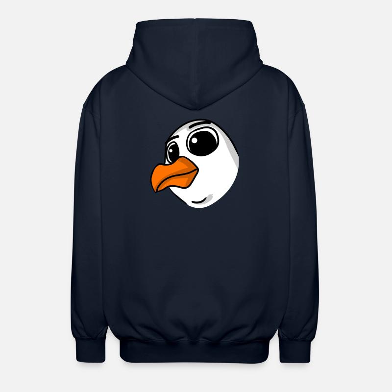 Möwe Kopf - Unisex Kapuzenjacke - Navy