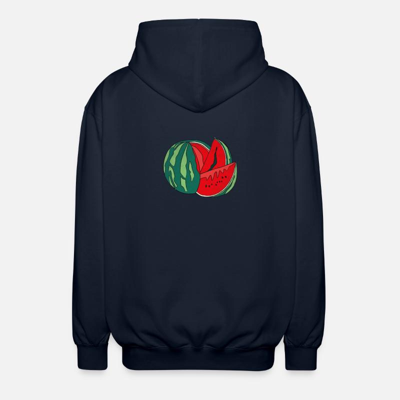 Melon Summer Fruit Delicious Fun Gift - Unisex Hooded Jacket - navy
