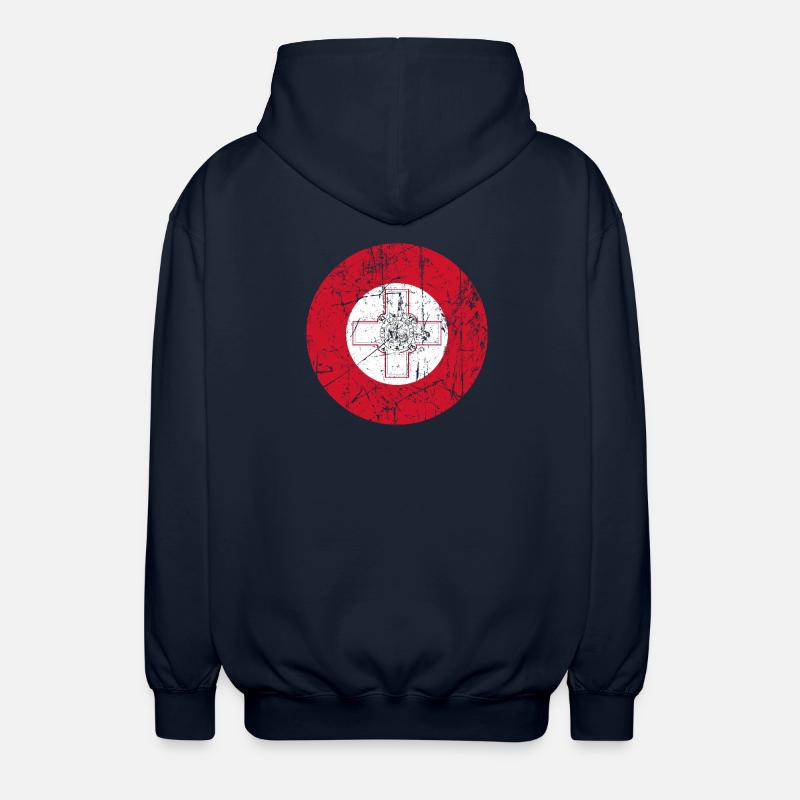 aeronautica Malta Luftwaffe roundel Luftwaffe - Unisex Kapuzenjacke - Navy