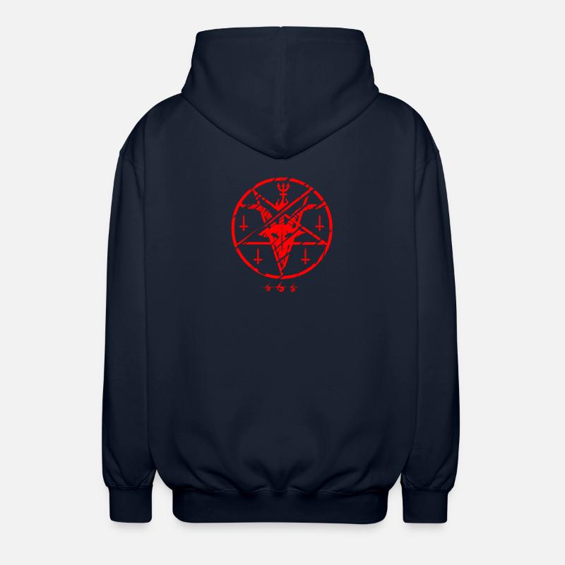 Croix de Baphomet - Veste à capuche unisexe - marine
