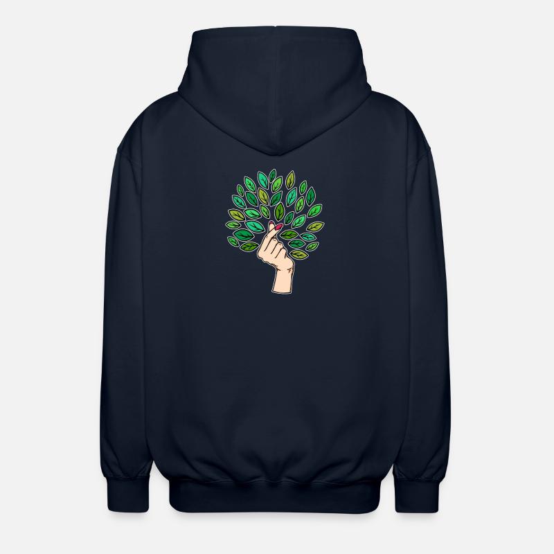 Umwelt Erde Baum Umweltschützer - Unisex Kapuzenjacke - Navy