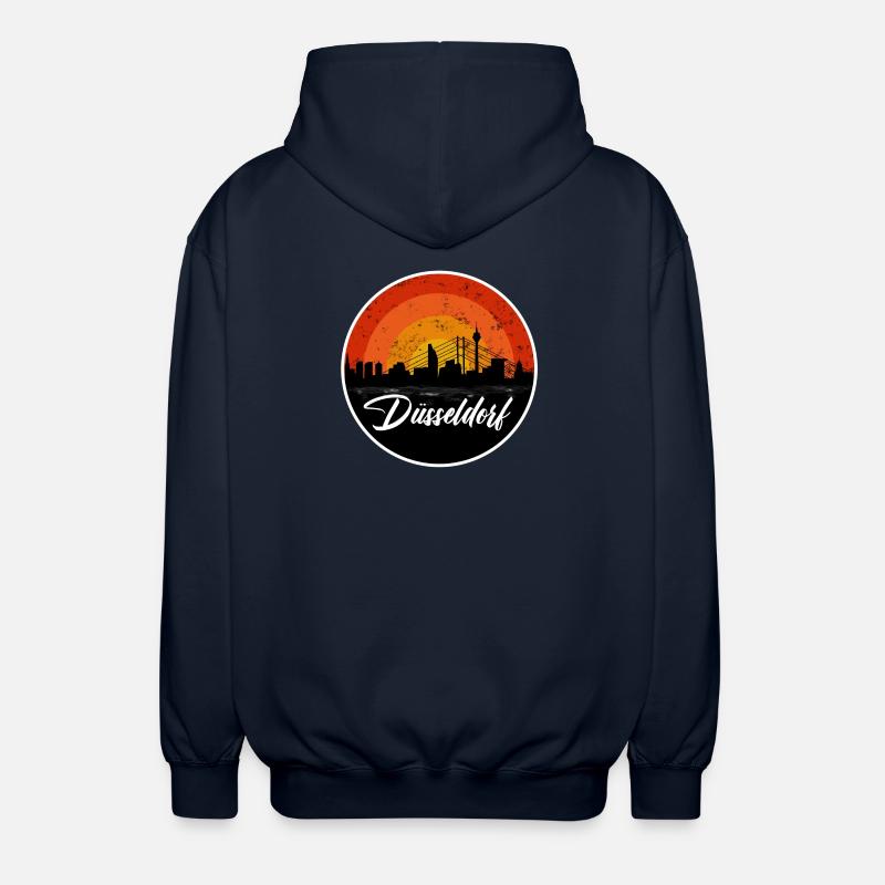 Dusseldorf Skyline II - Unisex Hooded Jacket - navy