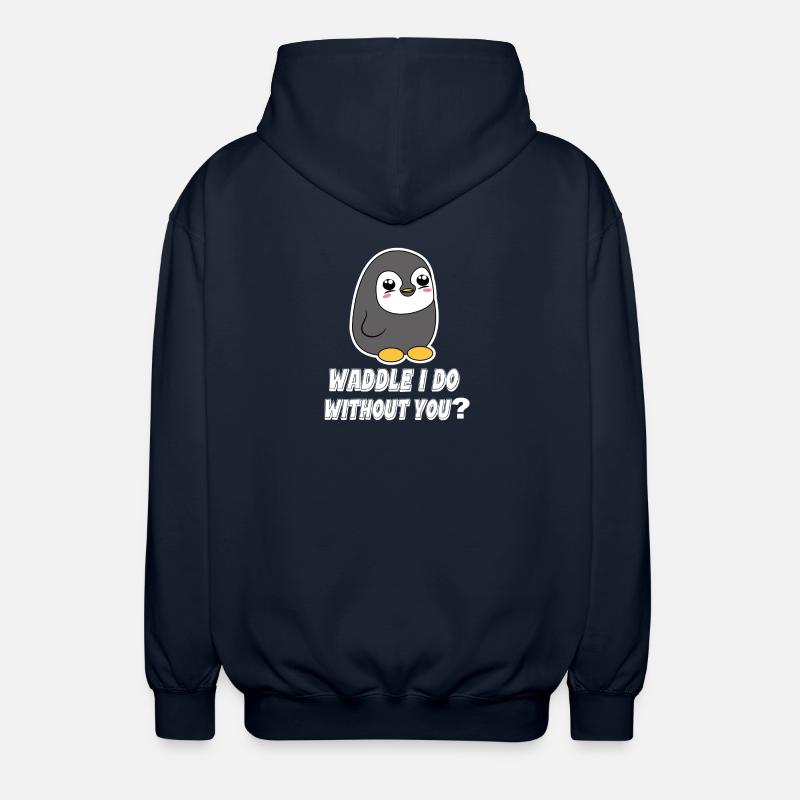 Pinguin Tier Vogel Statement Seevogel Zoo - Unisex Kapuzenjacke - Navy