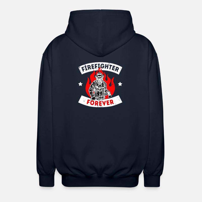 Déclaration des pompiers professionnels - Veste à capuche unisexe - marine