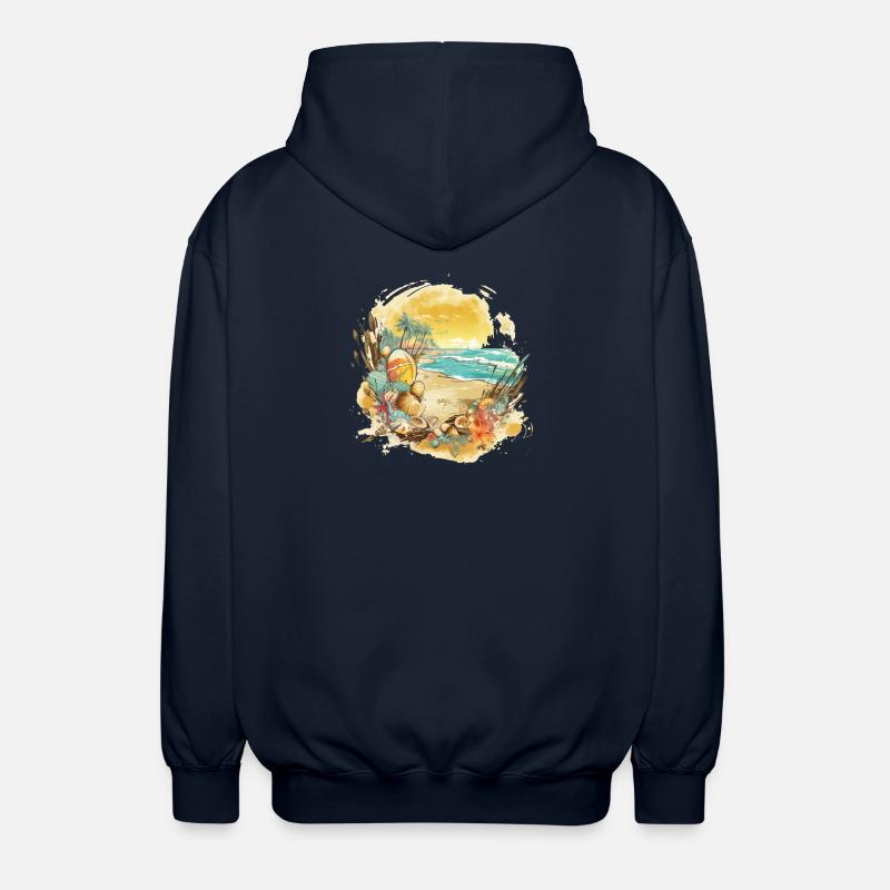 Rêve de plage - Veste à capuche unisexe - marine