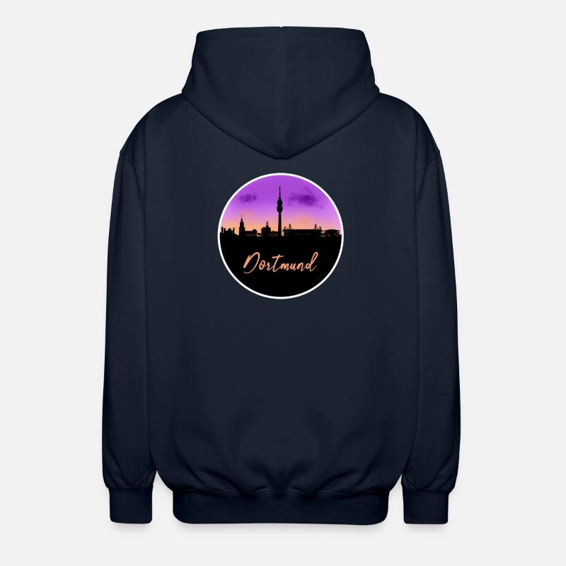 Dortmund Fine Skyline - Veste à capuche unisexe - marine