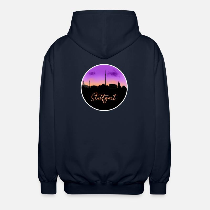 Stuttgart Fine Skyline - Unisex Kapuzenjacke - Navy