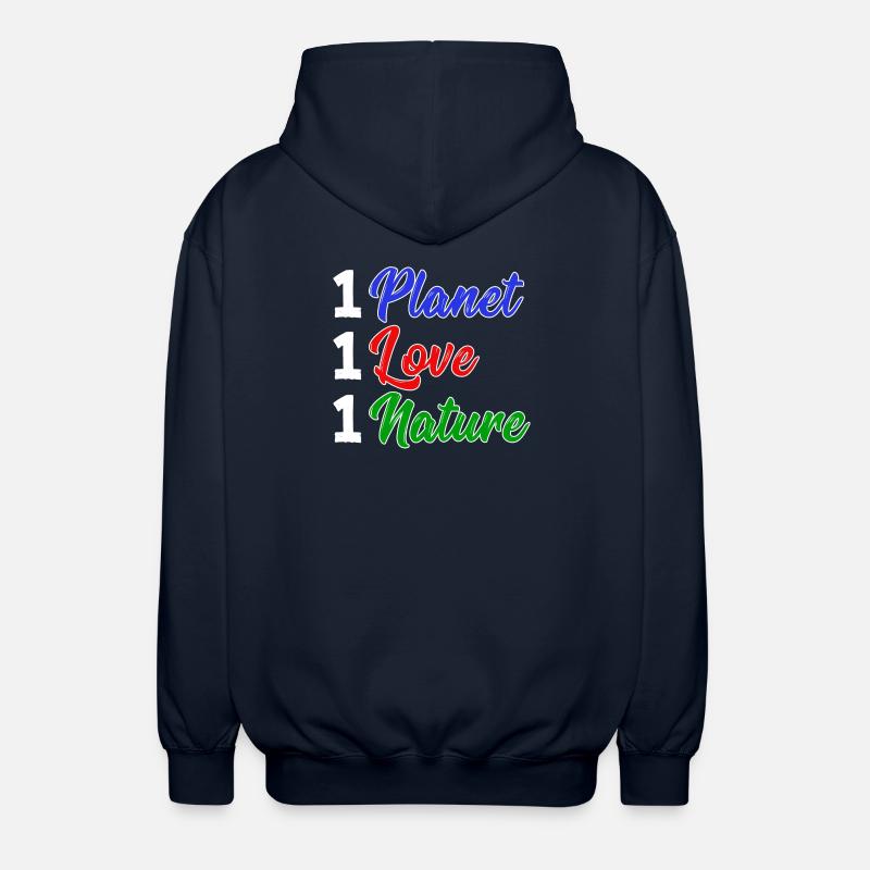 Mutter Erde Planet Natur Statement Naturschutz - Unisex Kapuzenjacke - Navy