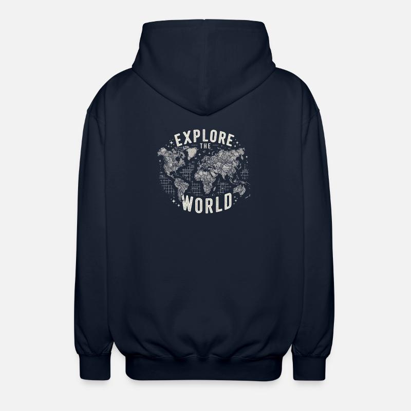 Explore the World - Unisex Kapuzenjacke - Navy
