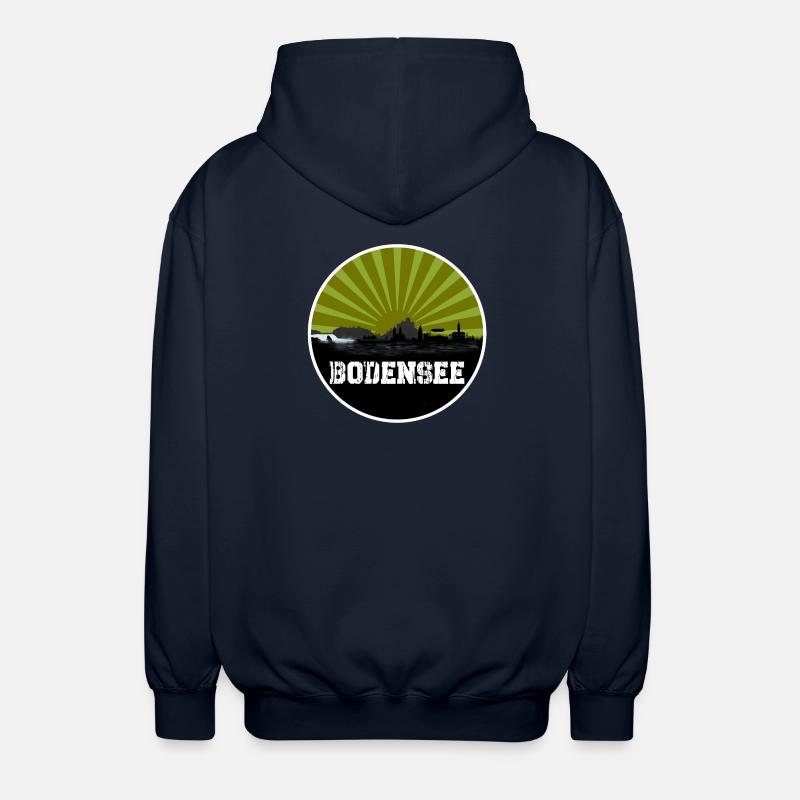 Bodensee Retro Skyline - Unisex Kapuzenjacke - Navy