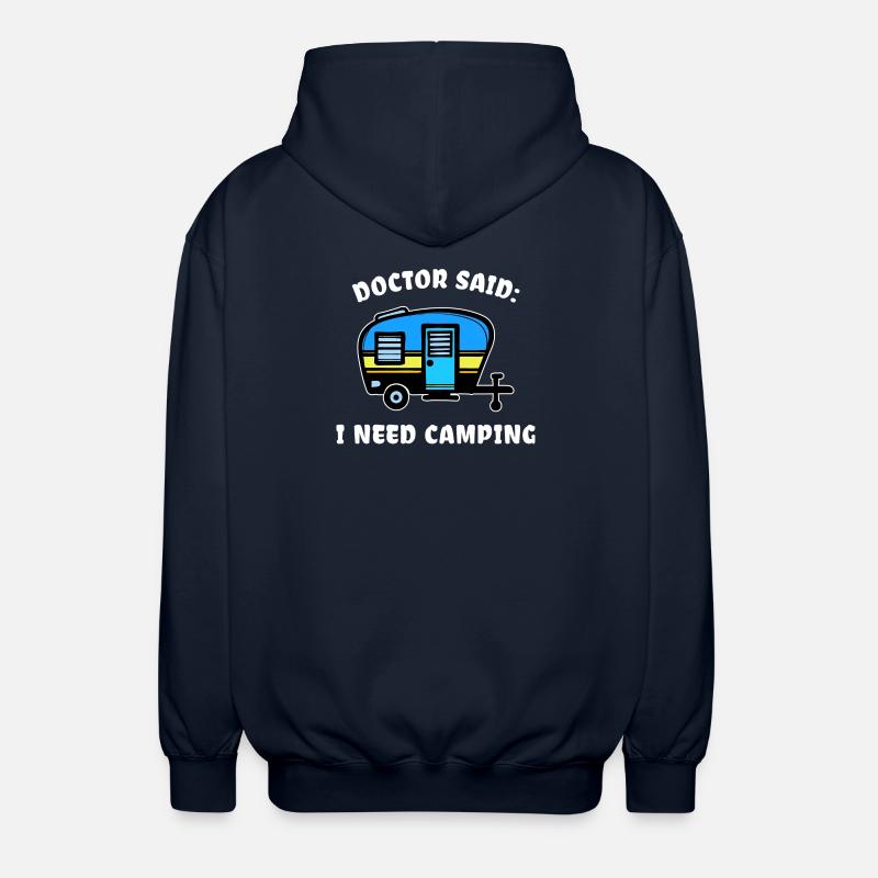 Urlaub Statement Wohnwagen Camping Wanderer - Unisex Kapuzenjacke - Navy