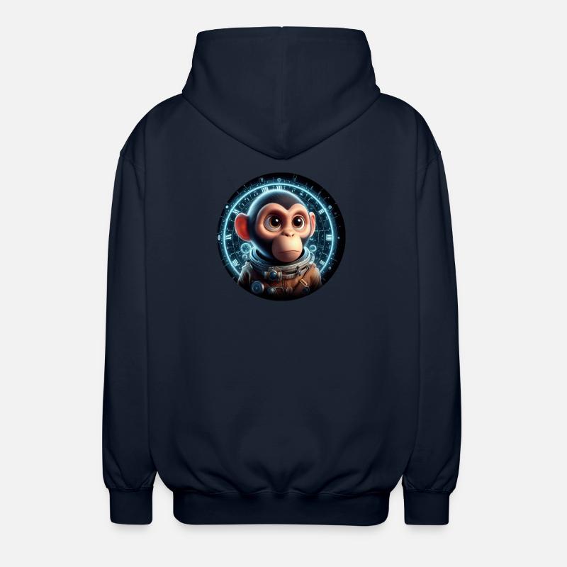 Singe en astronaute dans l’espace - Veste à capuche unisexe - marine