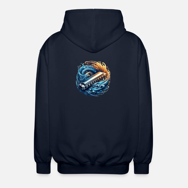 Design abstrait d'harmonica - Veste à capuche unisexe - marine