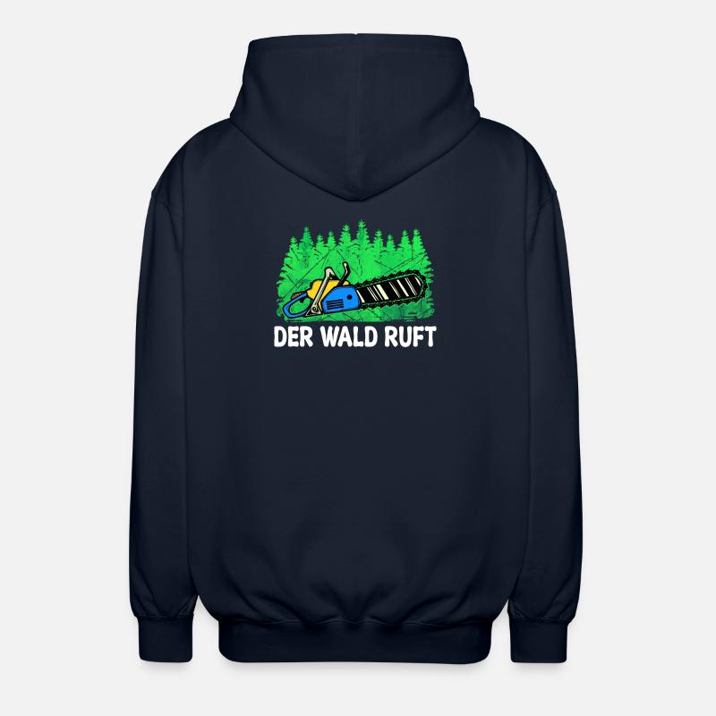 Lumberjack Chainsaw Tree Statement Lumberjack - Unisex Hooded Jacket - navy