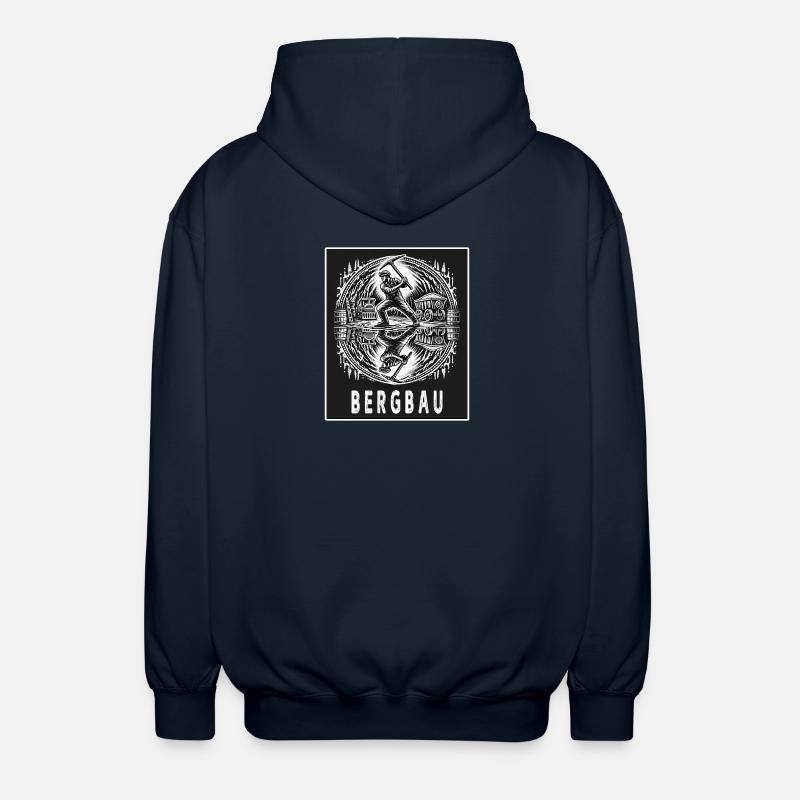 Hard work in mining - Unisex Hooded Jacket - navy