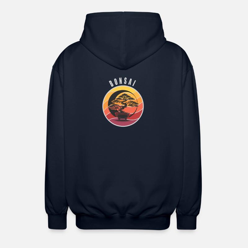 Bonsaï Coucher de soleil - Veste à capuche unisexe - marine