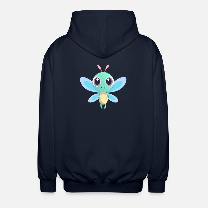 Bébé libellule colorée - Veste à capuche unisexe - marine