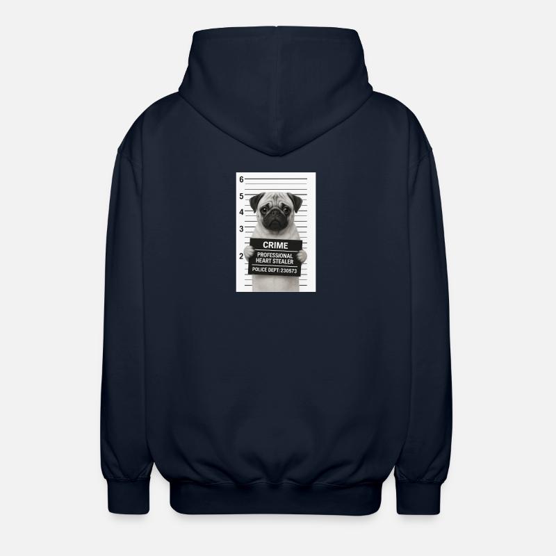 Verbrecherischer Mops - Unisex Kapuzenjacke - Navy