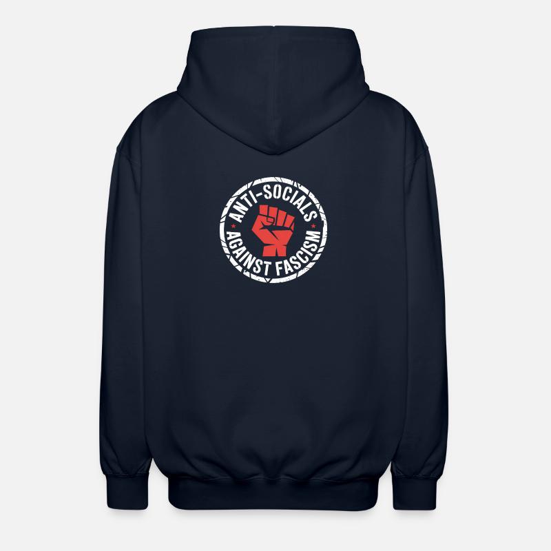 Antisoziale Antifa – Antifa-Logo - Unisex Kapuzenjacke - Navy