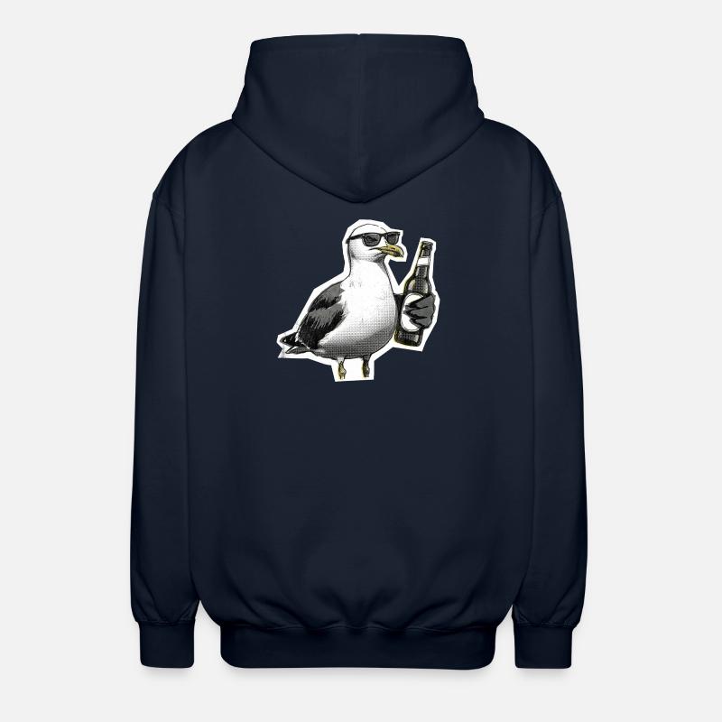 Möwe Bier Küste - Unisex Kapuzenjacke - Navy