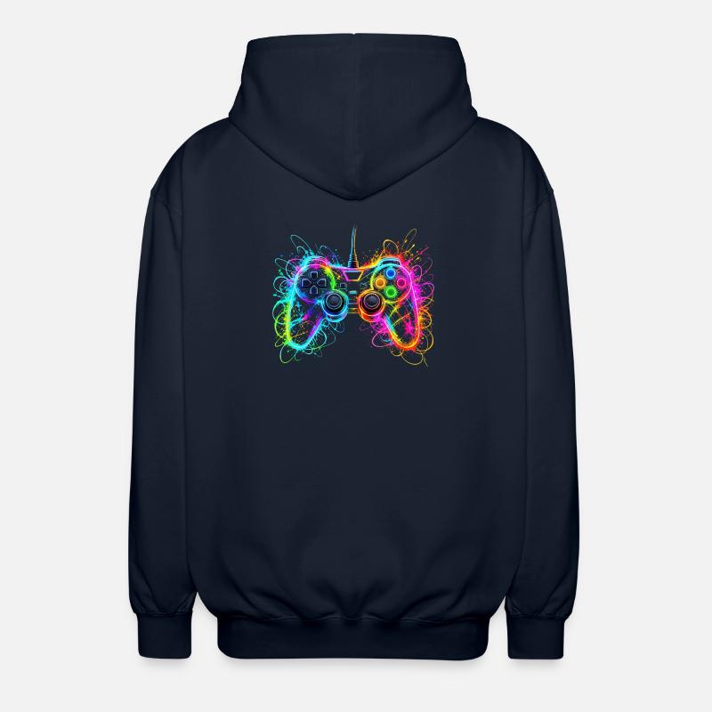 Gaming Controller Gamer - Unisex Hooded Jacket - navy