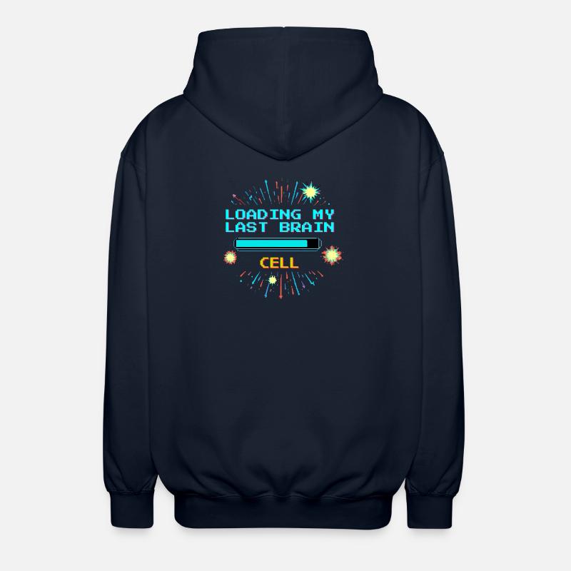 Retro Pixel Vaporwave Temple Gaming - Veste à capuche unisexe - marine